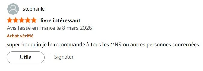 Photo qui affiche l'avis très positif d'un client Amazon suite à la lecture du livre blanc de la natation ou comment apprendre à nager